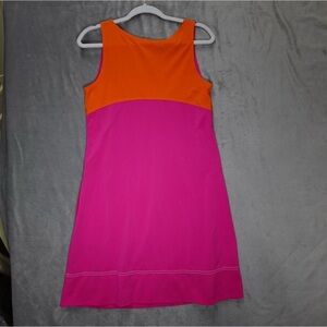 Title Nine Women's Medium Dress w Pockets Pink & Orange
